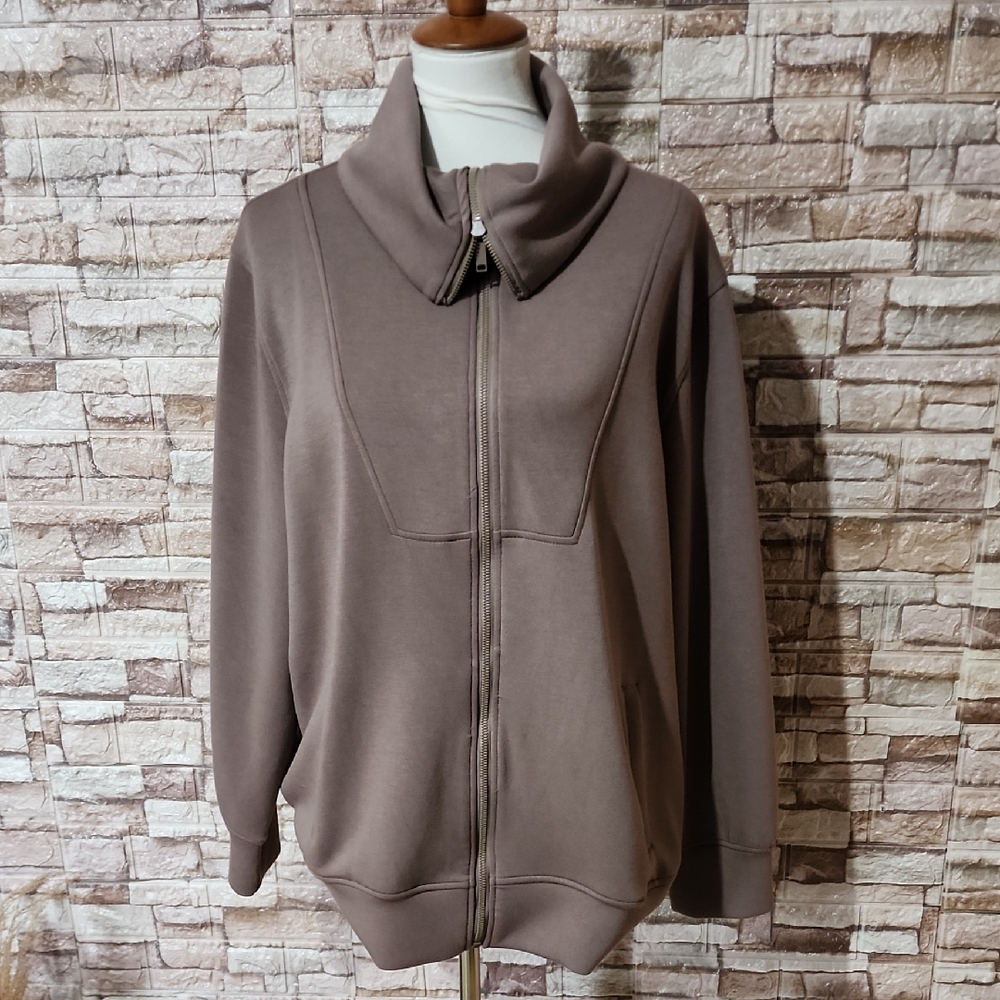 Rae Mode Brown Full Zip Sweatshirt  Jacket